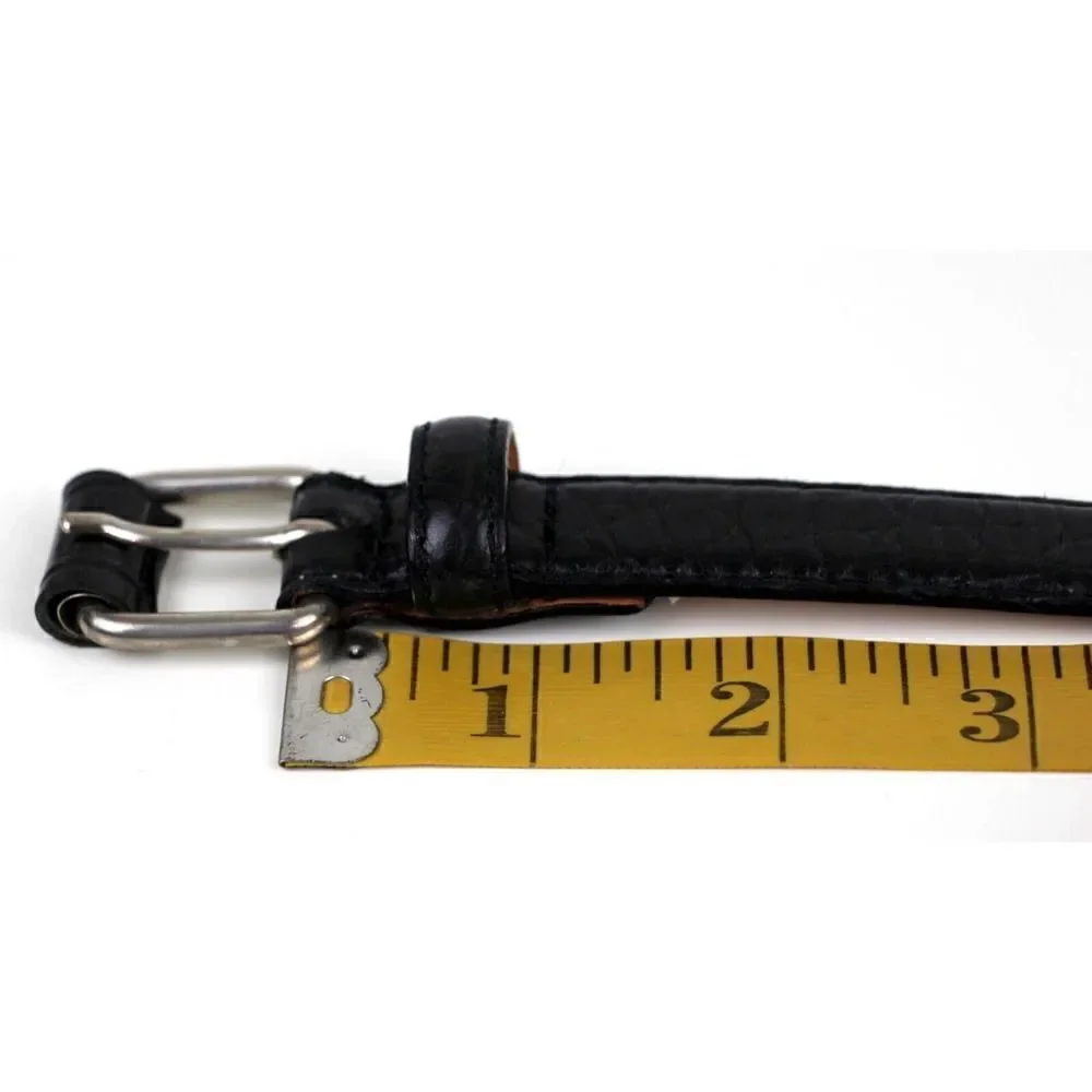 Talbots CROCO EMBOSSED BLACK GENUINE LEATHER 3/4